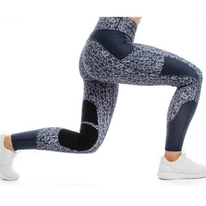 Womens Navy Patterned Horseware Riding Equestrian Leggings